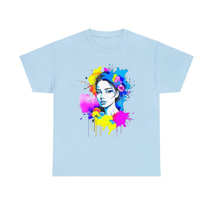 "Floral Neon Dreams" Heavy Cotton Tee Printify