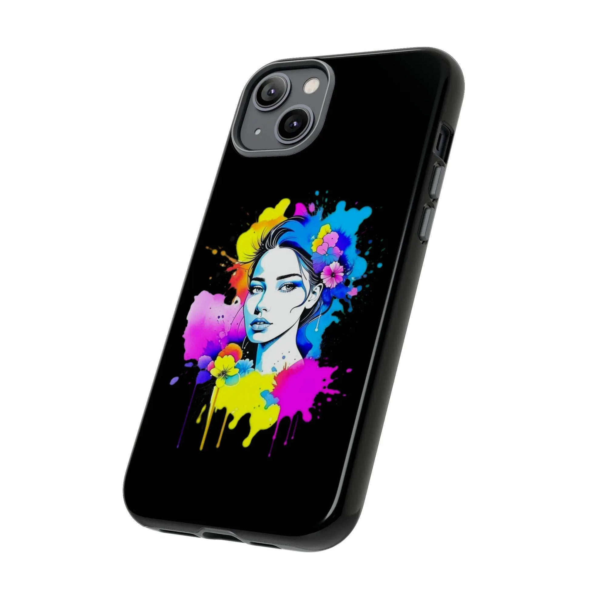 "Floral Neon Dreams" Phone Cases Printify