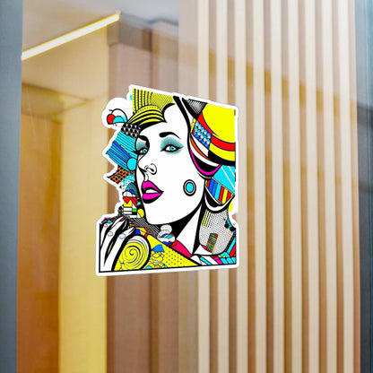 "Geometric Muse"Kiss-Cut Vinyl Decals Printify