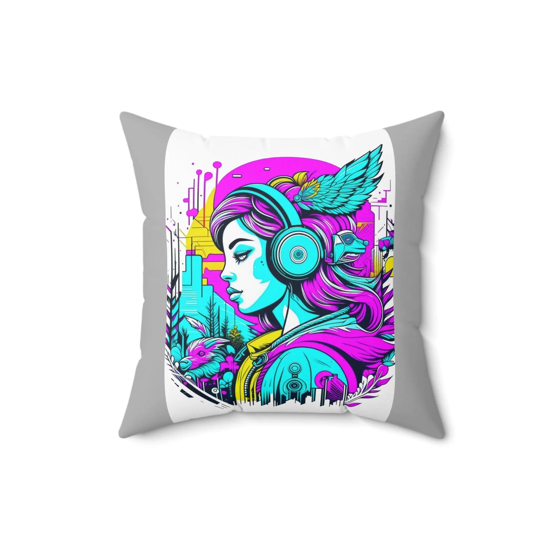 " Neo Dreamscape" Spun Polyester Square Pillow Printify