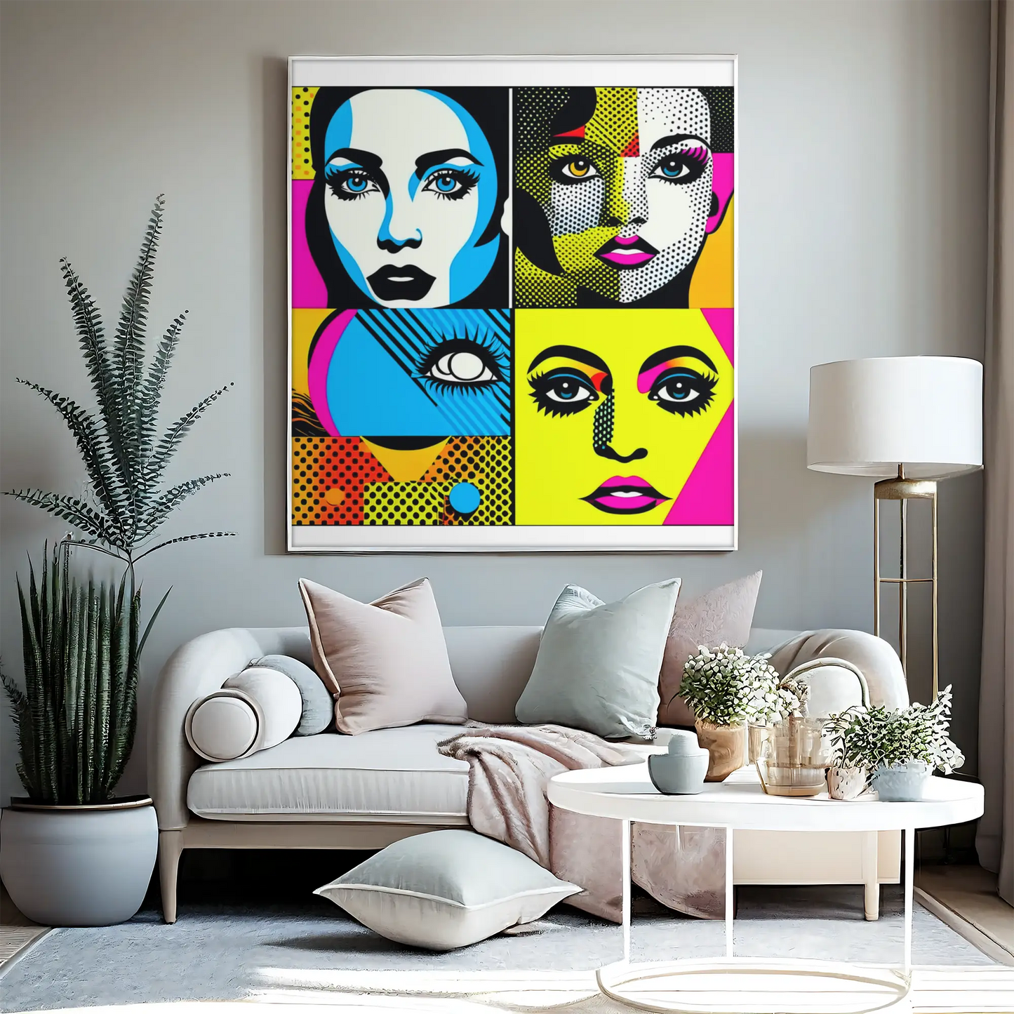 "Quartet of Pop Visages"! Canvas, Stretched, 1.25" Printify