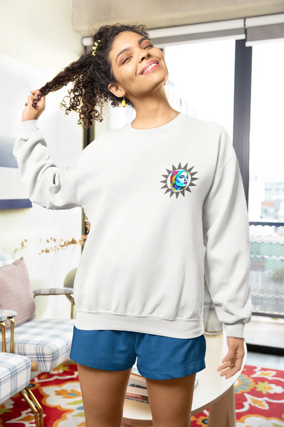 "Sunburst Pop Art Portrait" ! Unisex Heavy Blend™ Crewneck Sweatshirt Printify