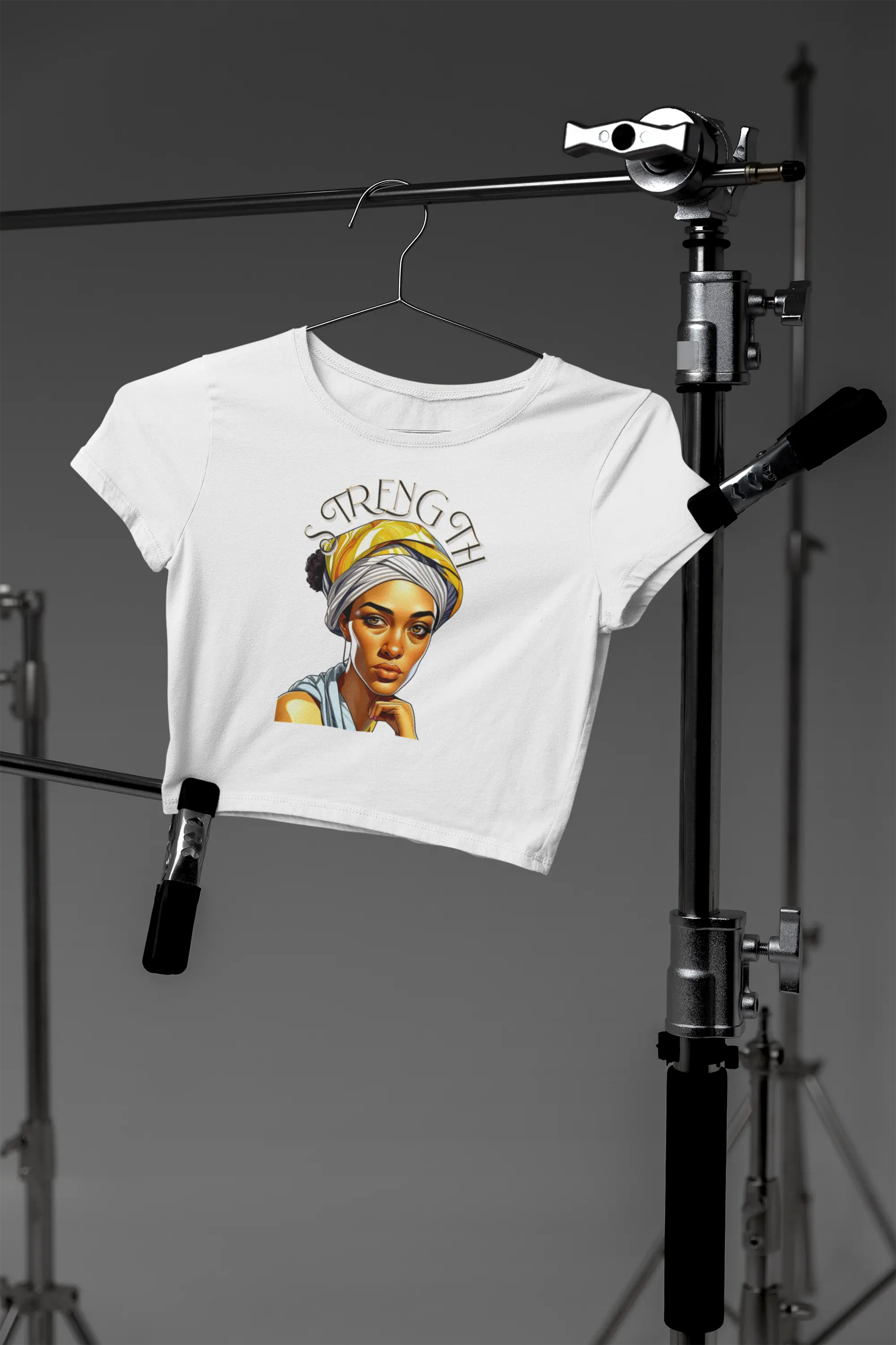 " Resilience in Her Gaze"Champion Women's Heritage Cropped T-Shirt Printify