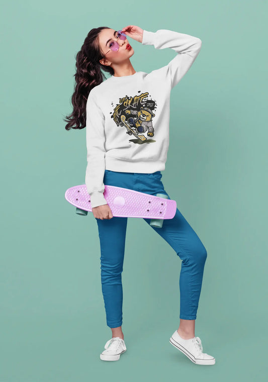 EAT, LOVE, SKATE: Chill Vibes Sweater - Embrace with Style! Printify