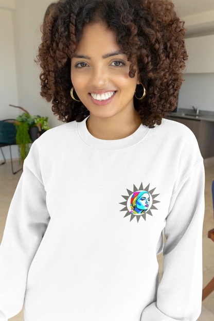 "Sunburst Pop Art Portrait" ! Unisex Heavy Blend™ Crewneck Sweatshirt Printify