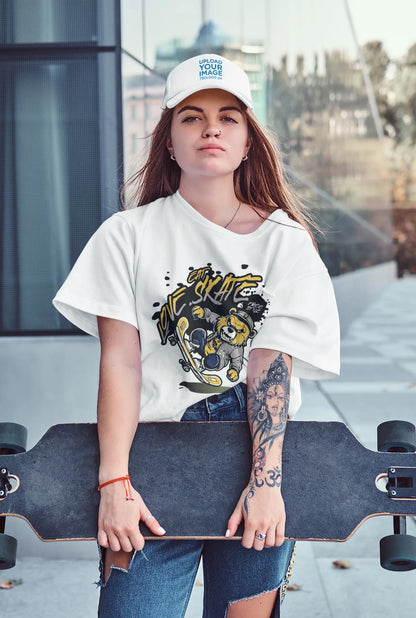 EAT, LOVE, SKATE: Chill Vibes - Embrace with Style! Heavy Cotton Tee Printify